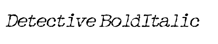 Detective BoldItalic