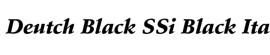 Deutch Black SSi Black Italic
