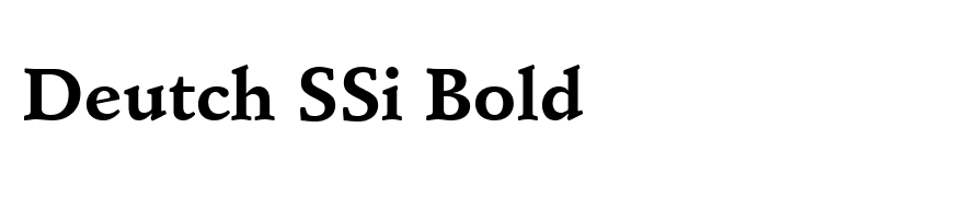 Deutch SSi Bold