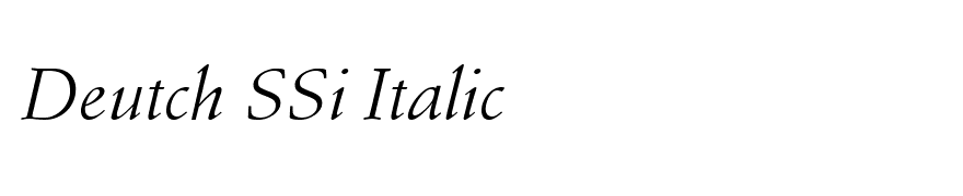 Deutch SSi Italic