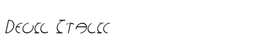 Devil Italic