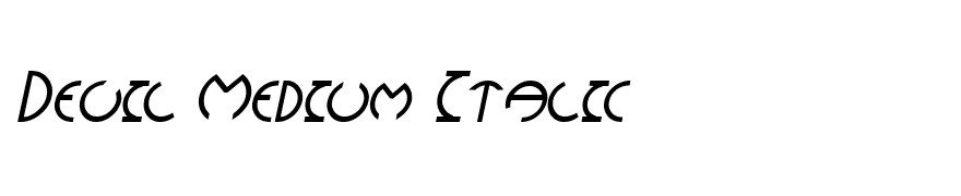 Devil Medium Italic