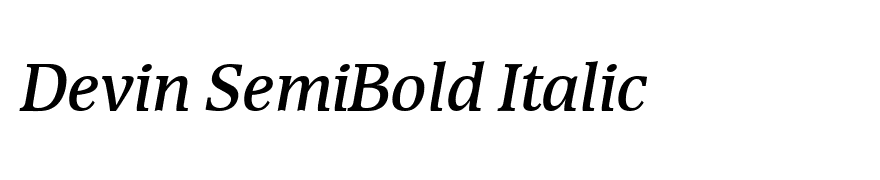 Devin SemiBold Italic