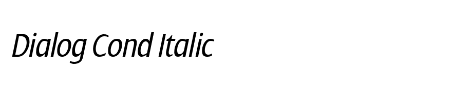 Dialog Cond Italic