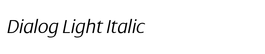 Dialog Light Italic