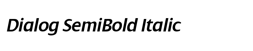 Dialog SemiBold Italic