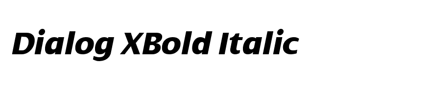 Dialog XBold Italic