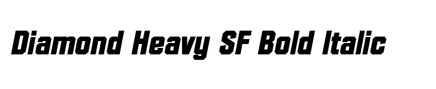 Diamond Heavy SF Bold Italic