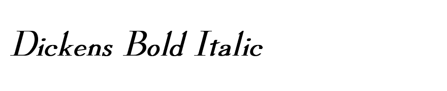 Dickens Bold Italic