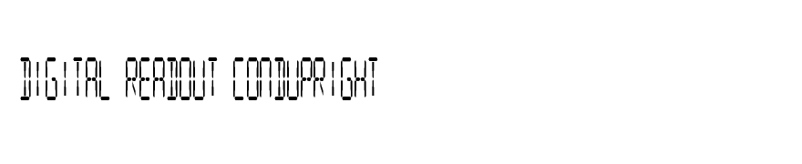 Digital Readout CondUpright