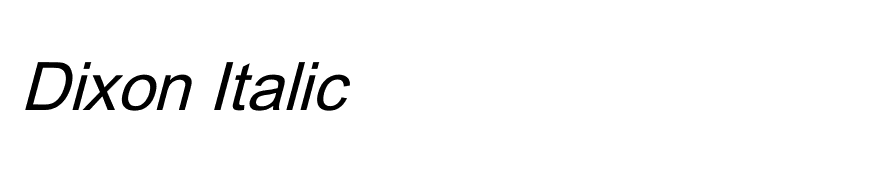 Dixon Italic