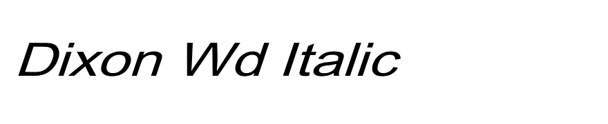 Dixon Wd Italic