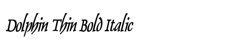 Dolphin Thin Bold Italic