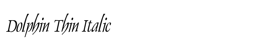 Dolphin Thin Italic