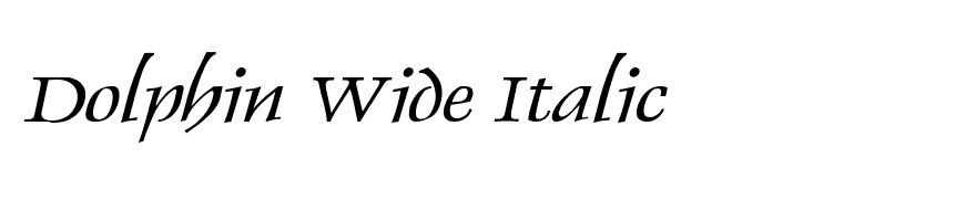 Dolphin Wide Italic