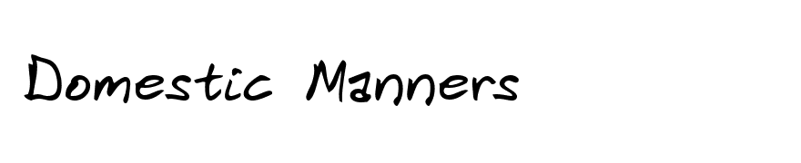 Domestic Manners