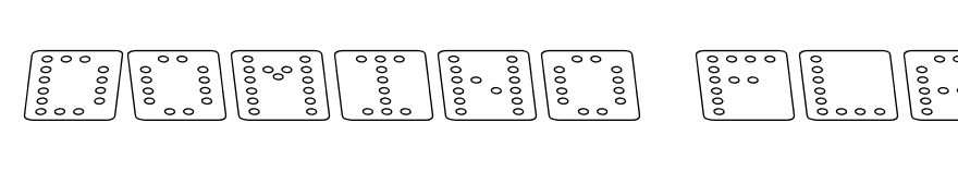 Domino flad kursiv omrids