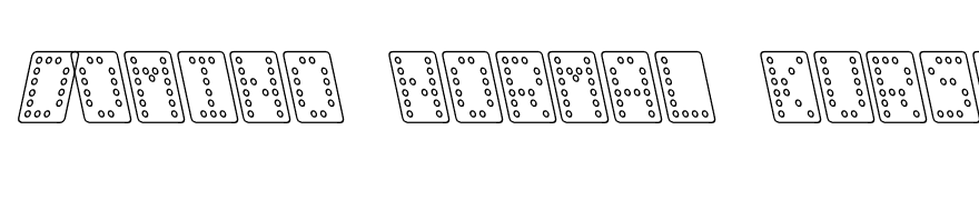 Domino normal kursiv omrids