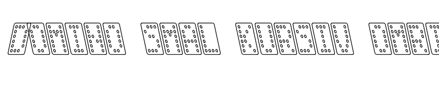 Domino smal kursiv omrids