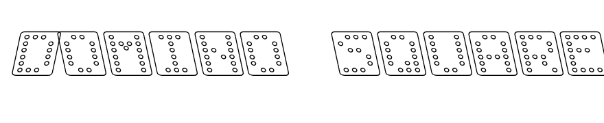 Domino square kursiv omrids