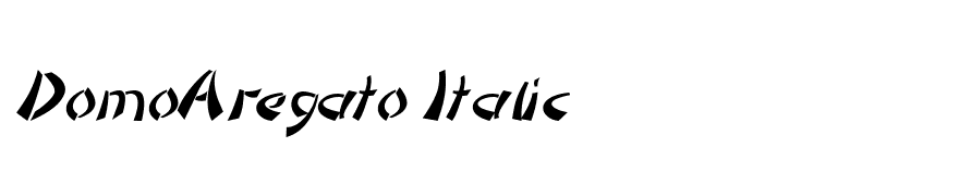 DomoAregato Italic