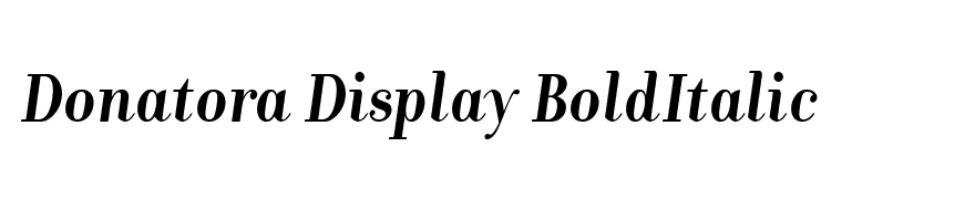 Donatora Display BoldItalic