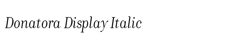 Donatora Display Italic