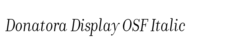 Donatora Display OSF Italic