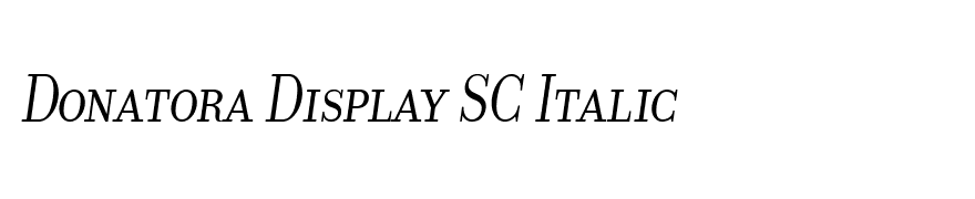 Donatora Display SC Italic