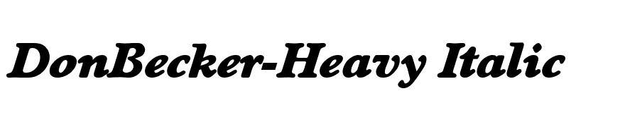 DonBecker-Heavy Italic