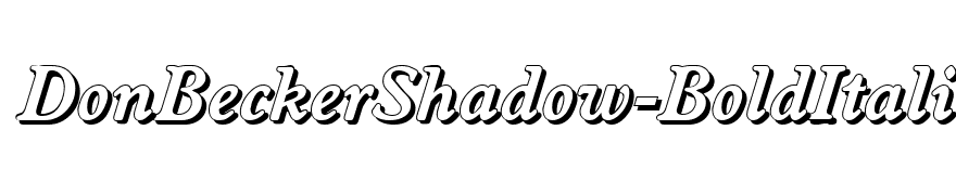 DonBeckerShadow-BoldItalic