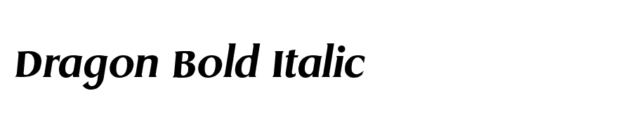 Dragon Bold Italic