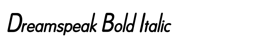 Dreamspeak Bold Italic