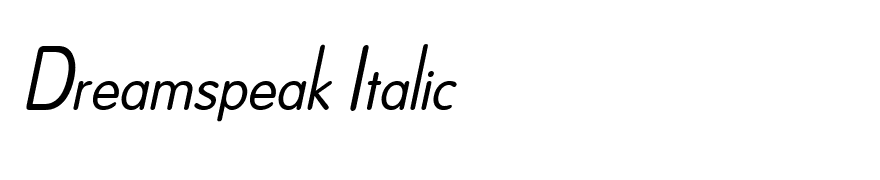 Dreamspeak Italic