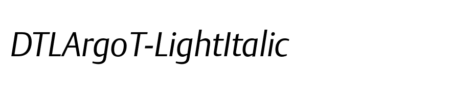 DTLArgoT-LightItalic
