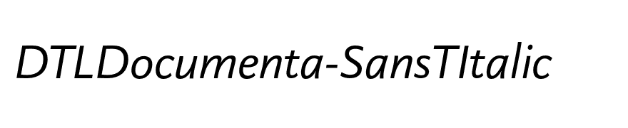 DTLDocumenta-SansTItalic