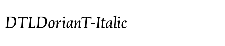DTLDorianT-Italic