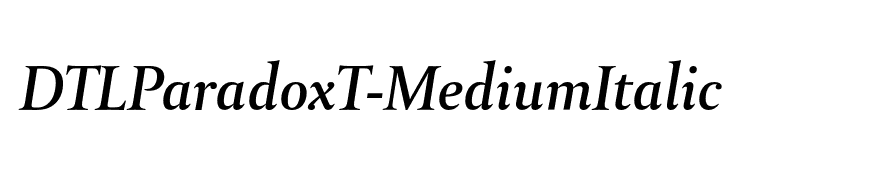DTLParadoxT-MediumItalic