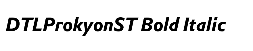 DTLProkyonST Bold Italic
