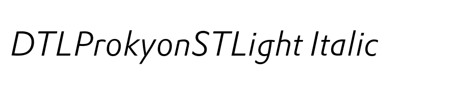 DTLProkyonSTLight Italic