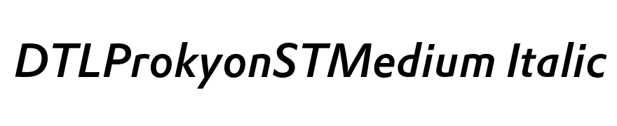 DTLProkyonSTMedium Italic