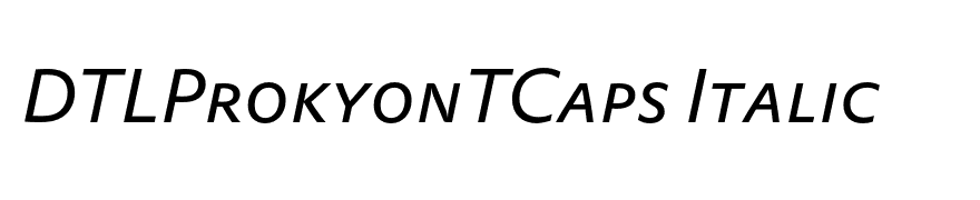 DTLProkyonTCaps Italic