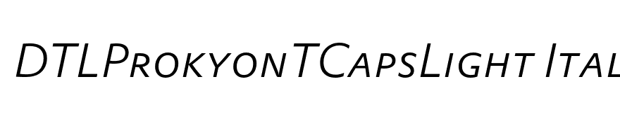 DTLProkyonTCapsLight Italic