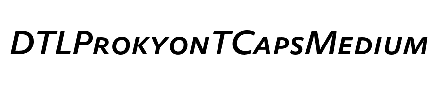 DTLProkyonTCapsMedium Italic