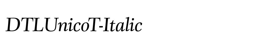 DTLUnicoT-Italic