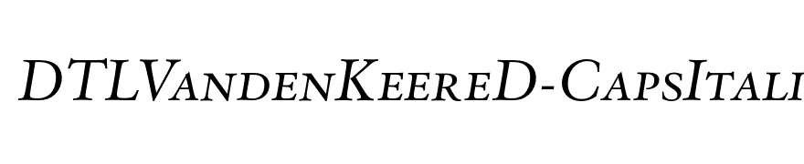 DTLVandenKeereD-CapsItalic