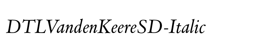 DTLVandenKeereSD-Italic