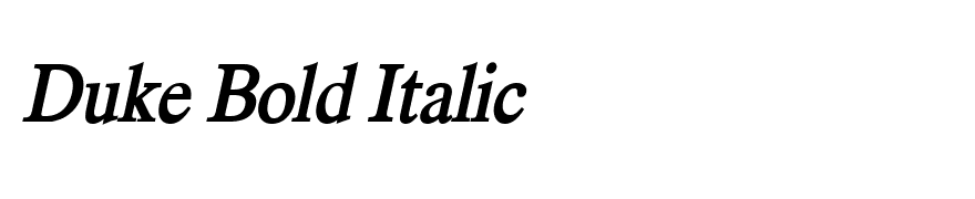 Duke Bold Italic