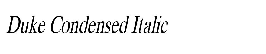 Duke Condensed Italic
