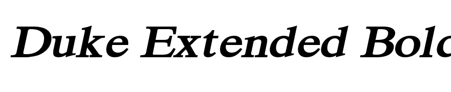 Duke Extended BoldItalic